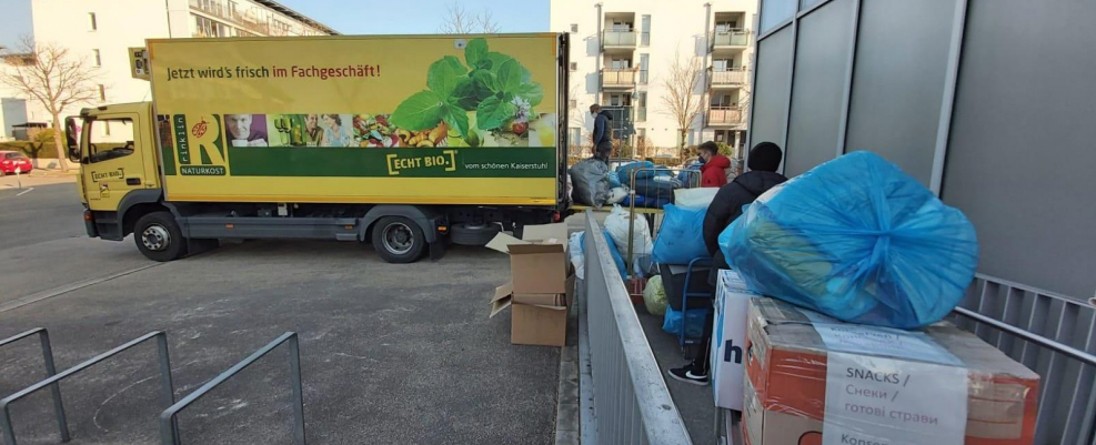 Spendenaktion Rieselfeld Lastwagen Rinklin