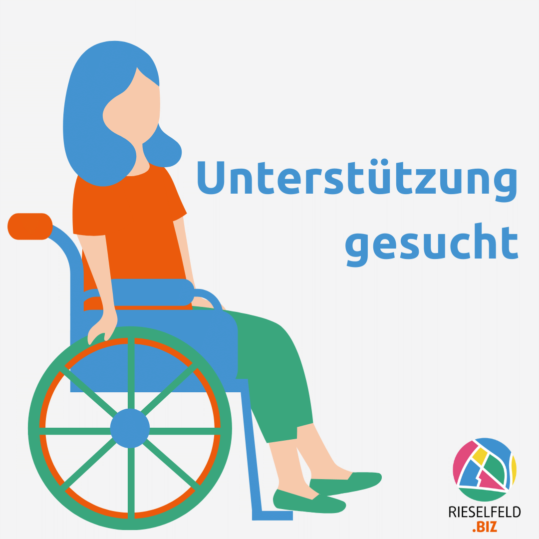 Unterstützung gesucht - Bild von Rollstuhlfahrerin