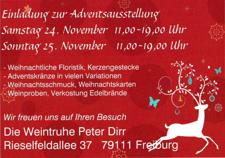 Adventsausstellung Weintruhe Rieselfeld