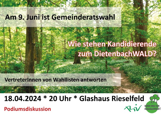 DietenbachWALD und Gemeinderatswahl