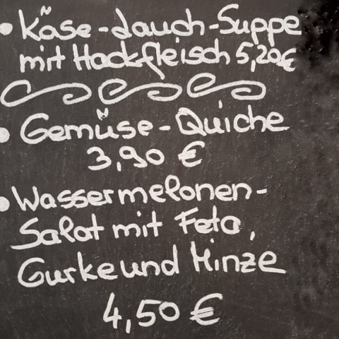 Mittagstisch Kaffeetisch Tafel Lauch Suppe