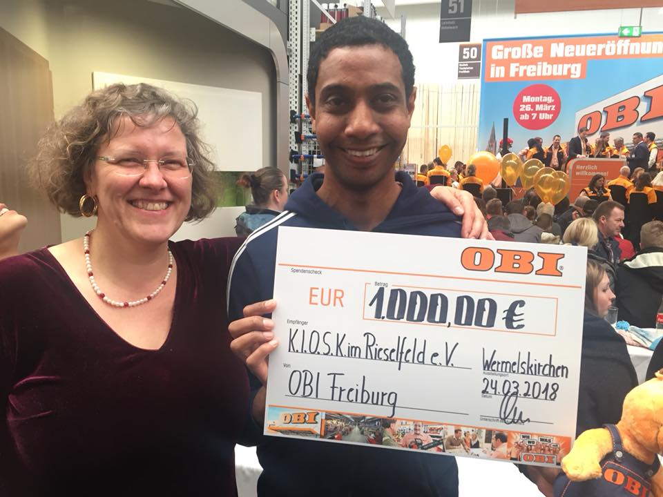 Spende Obi Container Rieselfeld 2018