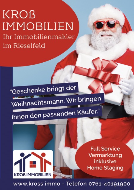 Weihnachtsanzeige von Kross