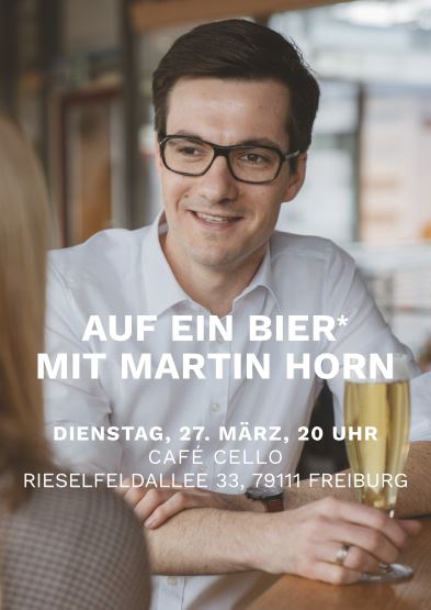 Martin Horn auf ein Bier Oberbürgermeisterkandidat Freiburg