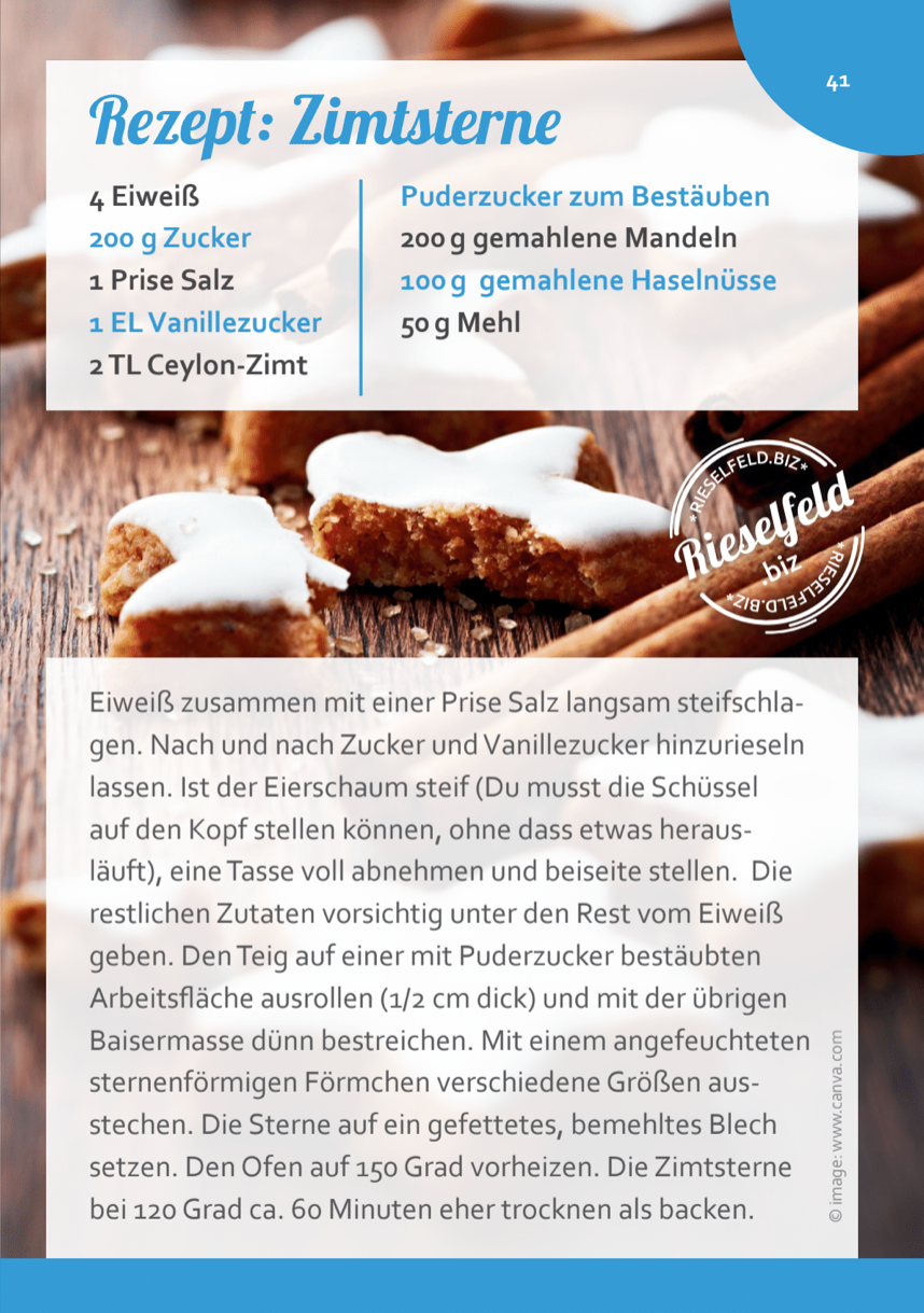 Zimtsterne Rezept