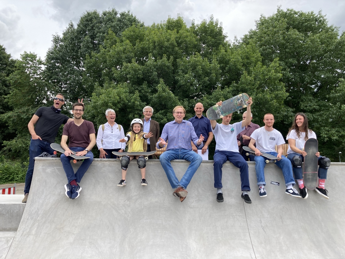 Ein super Team, das den Skaterpark möglich gemacht hat.