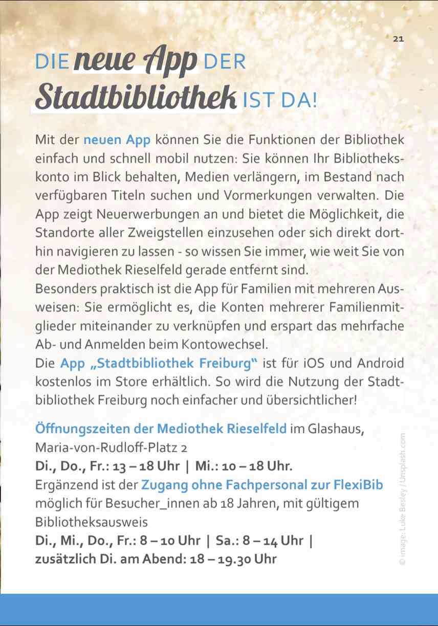 Beschreibung der Stadtbibliothek-App