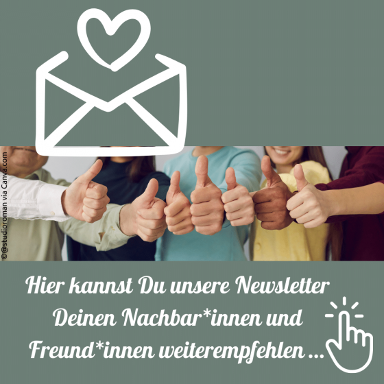 Close up of People Showing Raised Thumbs at Camera as Gesture of Recommendation or Good Choice.⁠: Newsletter weiterempfehlen